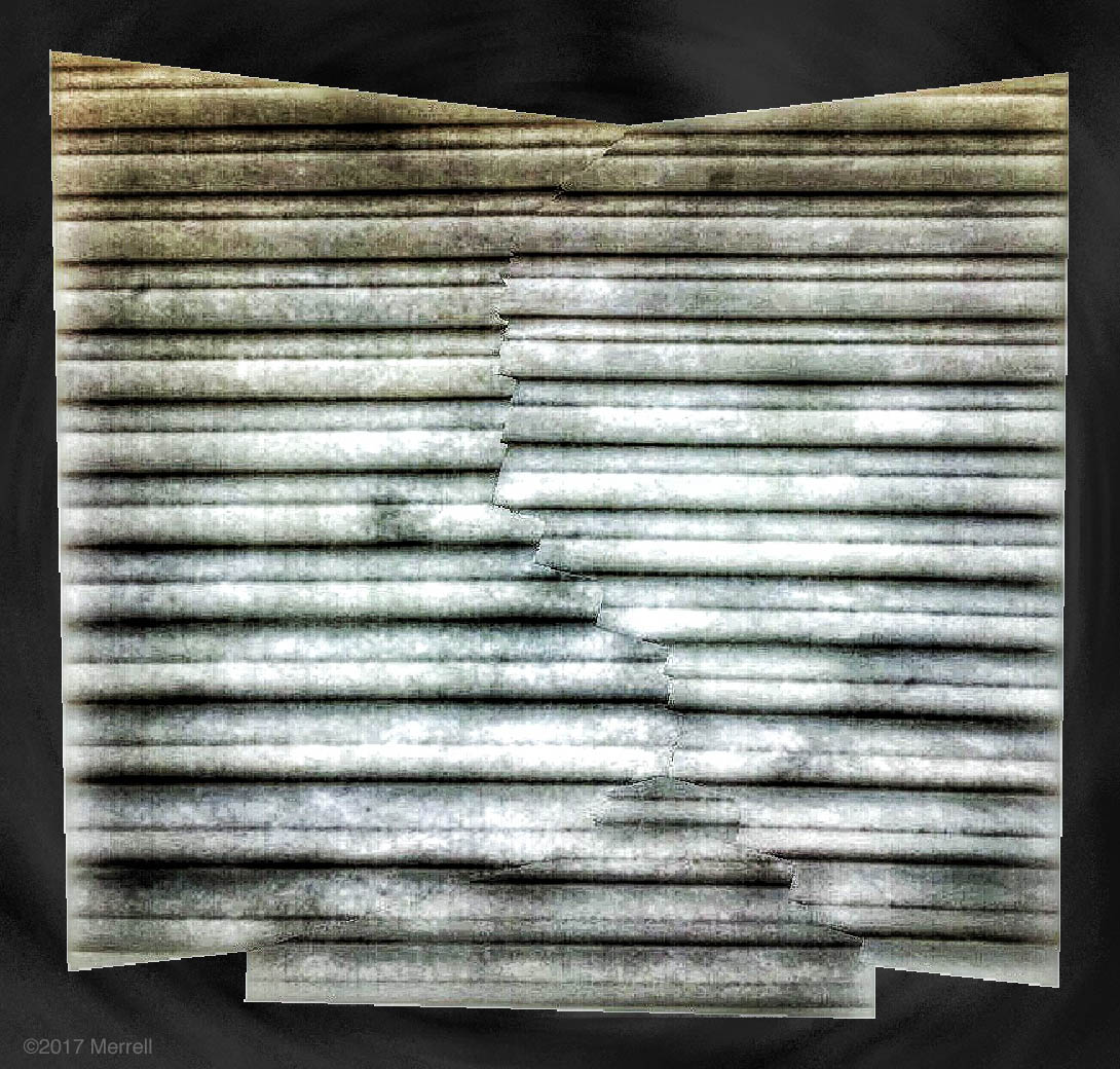 computer composite image of store window protective pull-down grate